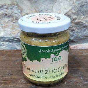 Crema di zucchine con capperi e acciughe