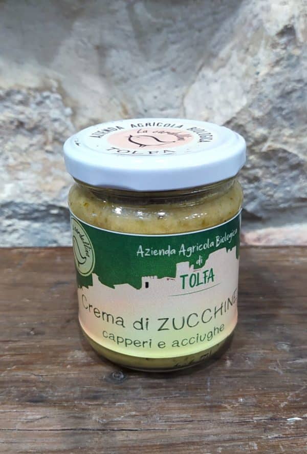 Crema di zucchine con capperi e acciughe