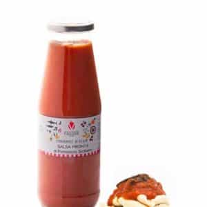 Salsa pronta di pomodoro e basilico
